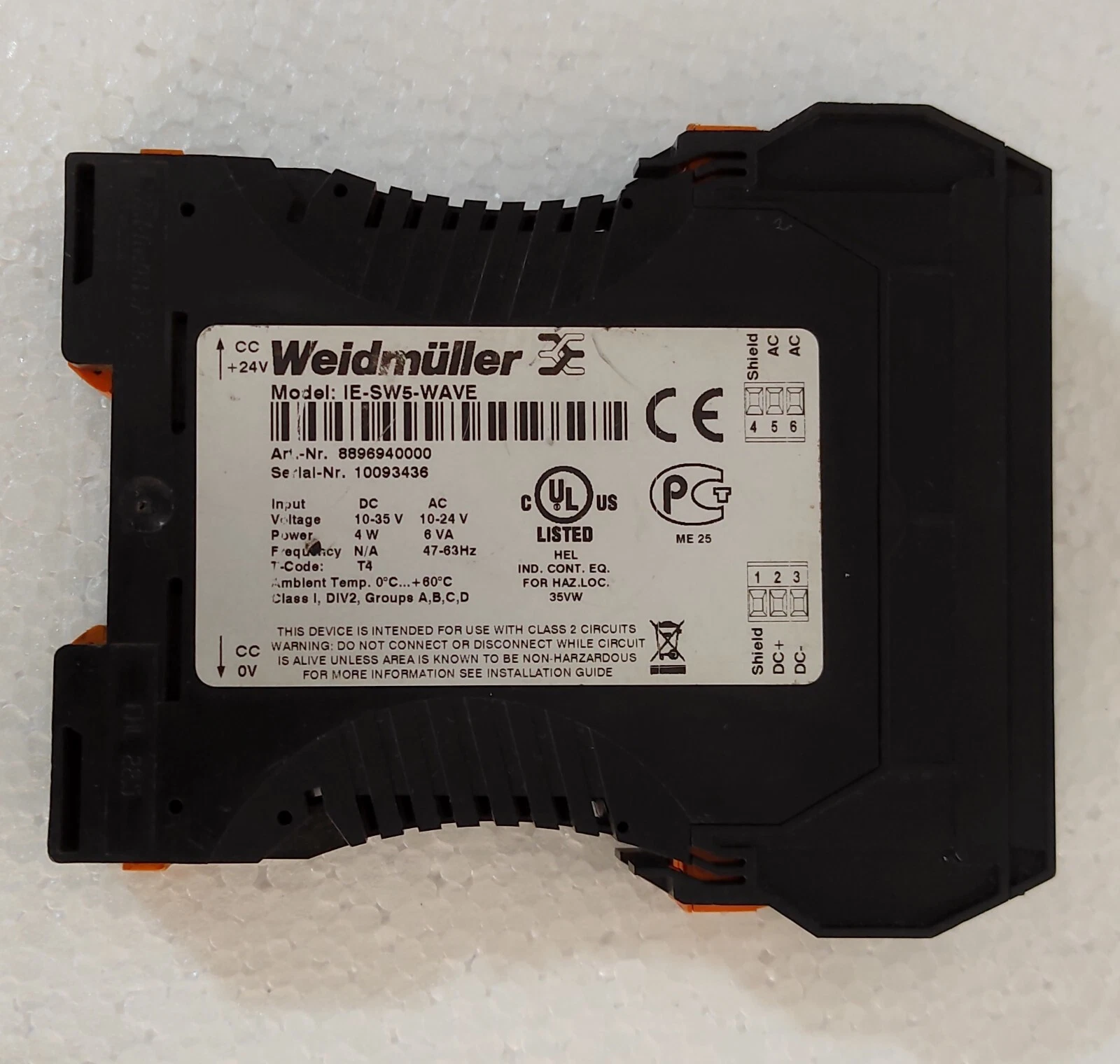 WEIDMULLER IE-SW5-WAVE ETHERNET SWITCH 8896940000